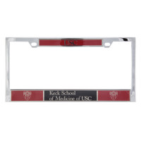 USC Trojans Chrome Shield Keck License Plate Frame